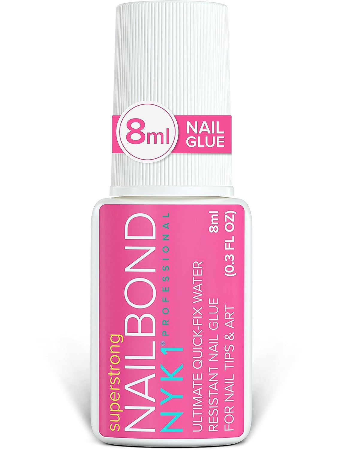 Super Strong Nail Glue for Nail Tips, Acrylic Nails and Press on Nails (8Ml)  Nail Bond Brush on Nail Glue for Press on Nails Long Lasting Nail Glue for Acrylic Nails Fake Nails Tips Nail Glue Gel