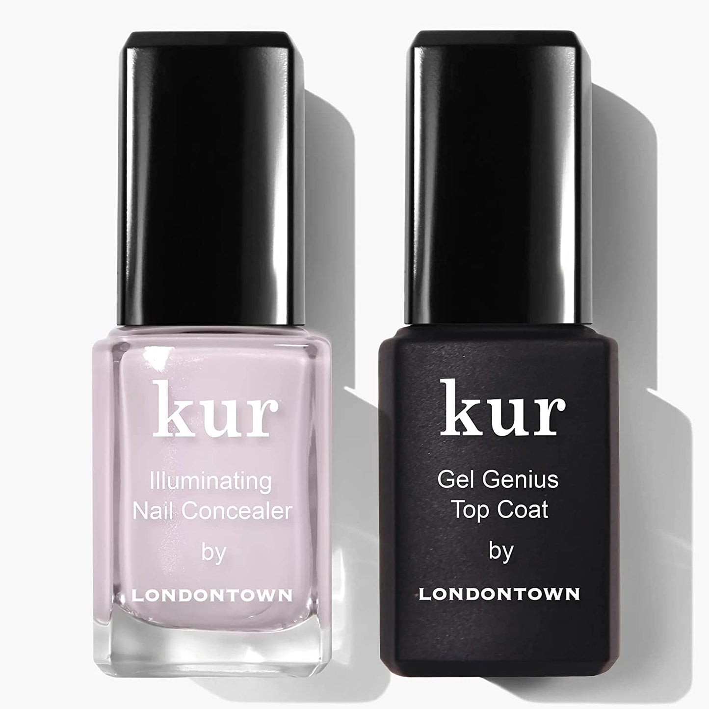 Kur Nail Conceal & Go Duo Set, Includes Nail Illuminating Concealer & Gel Genius Top Coat, 2 Piece Set, 0.4 Fl Oz