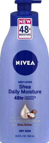 Shea Nourish Body Lotion, 48-Hour Moisturizing Shea Butter Lotion for Dry Skin with Deep Nourishing Serum, 16.9 Fl Oz Pump Bottle