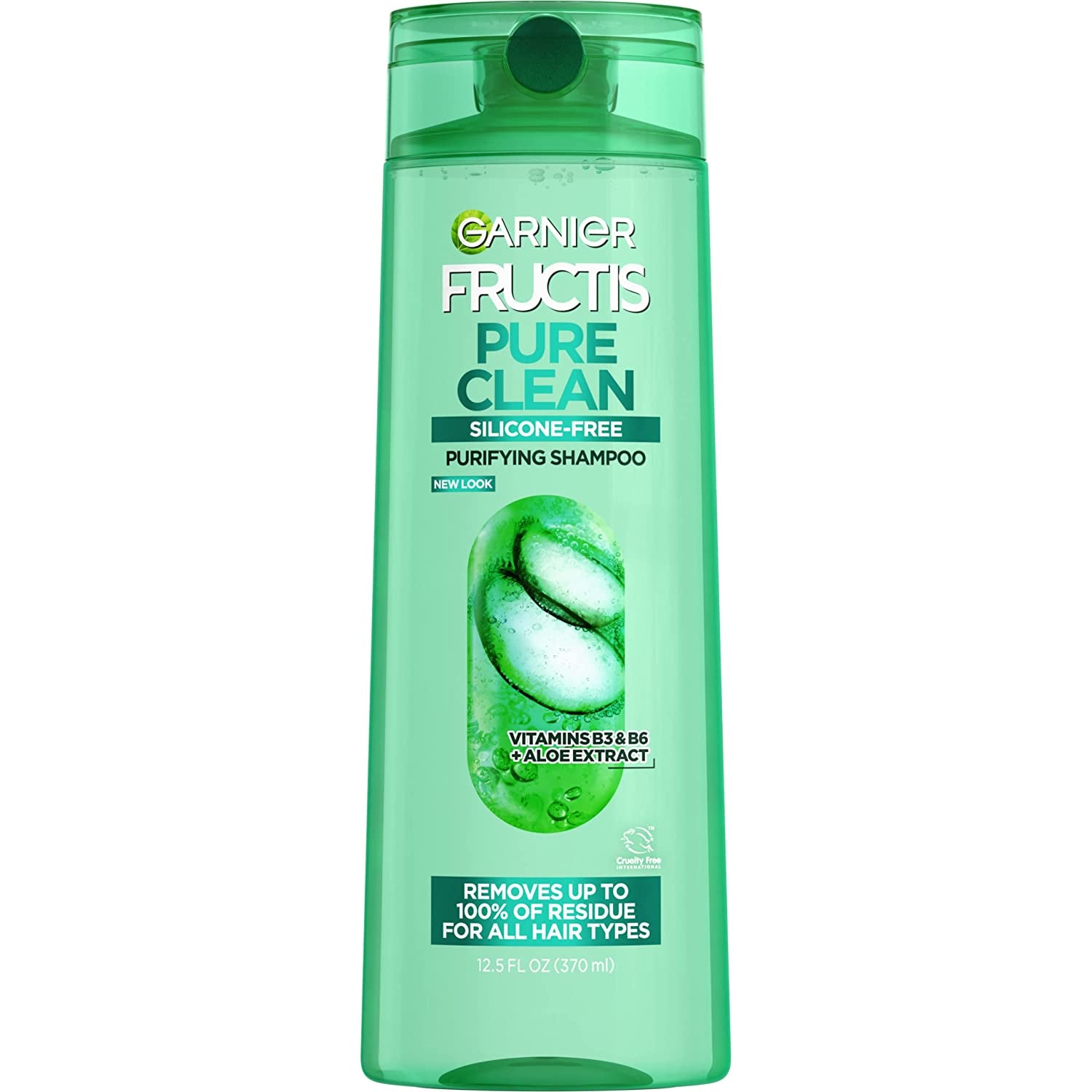 Fructis Pure Clean Purifying Shampoo, Silicone-Free, 12.5 Fl Oz, 1 Count (Packaging May Vary)