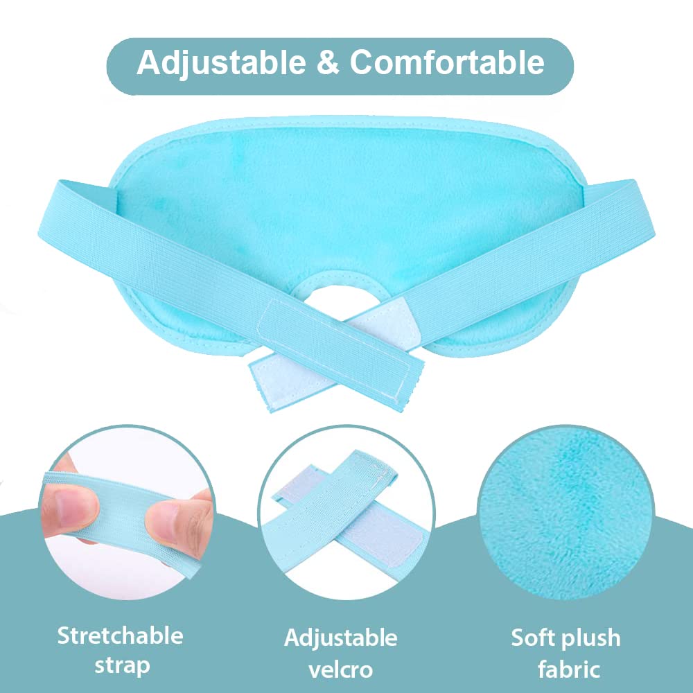 Cooling Eye Mask Eye Ice Pack Cold Eye Mask for Puffy Eyes, Post Eye Surgery, Tired Eyes, Reusable Gel Eye Mask for Dark Circles, Migraines, Stress Relief, Itchy Eyes - Blue