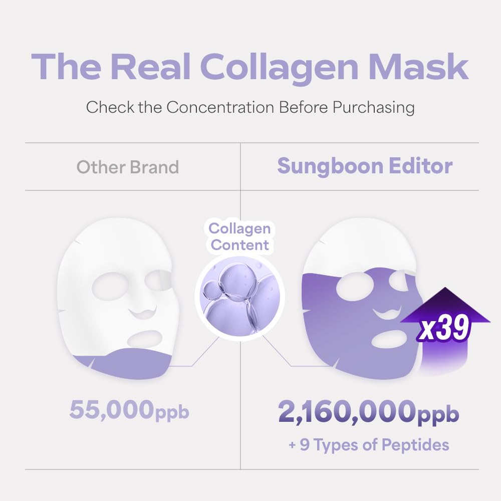 Deep Collagen Overnight Mask 37gx4ea | The real collagen 2,160,000ppb | Facial Hydrogel Masks with low molecular weight collagen for elasticity, firming, and moisturizing