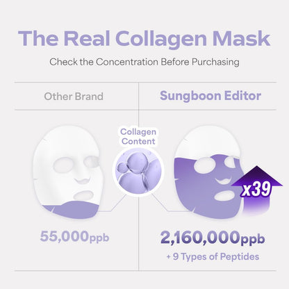 Deep Collagen Overnight Mask 37gx4ea | The real collagen 2,160,000ppb | Facial Hydrogel Masks with low molecular weight collagen for elasticity, firming, and moisturizing