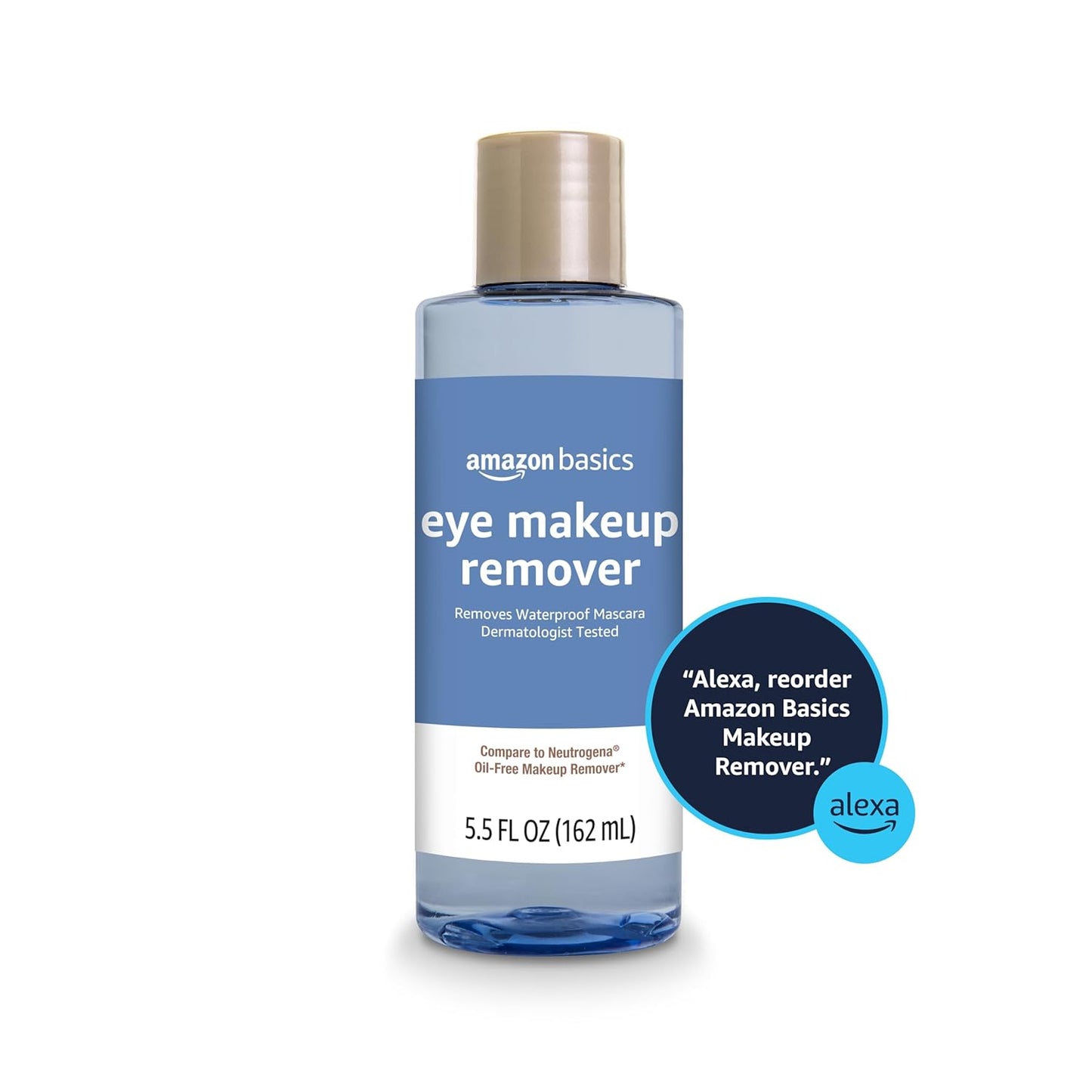 Eye Makeup Remover, Removes Waterproof Mascara, Dermatologist Tested, Fragrance Free, 5.5 Fl Oz (Pack of 1)