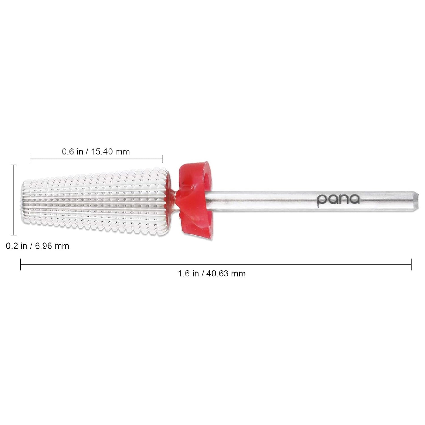 PANA Nail Carbide 5 in 1 Bit - Two Way Rotate use for Both Left and Right Handed - Fast remove Acrylic or Hard Gel - 3/32" Shank - Manicure, Nail Art, Drill Machine (Fine, Silver)