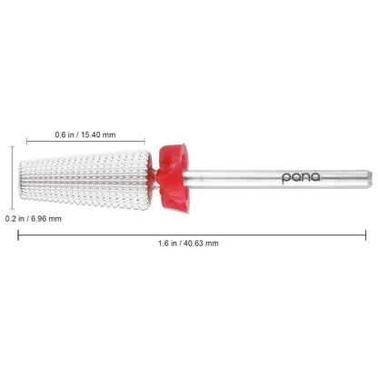 PANA Nail Carbide 5 in 1 Bit - Two Way Rotate use for Both Left and Right Handed - Fast remove Acrylic or Hard Gel - 3/32" Shank - Manicure, Nail Art, Drill Machine (Fine, Silver)