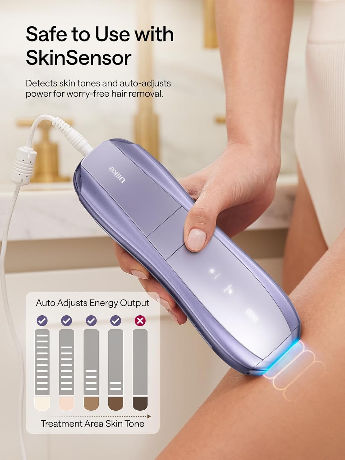 Laser Hair Removal, Air 10 IPL Hair Removal for Women and Men, 65°F Ice-Cooling Contact, Dual Lights, Skin Sensor & SHR Mode* for Nearly Painless, Effective & Long-Lasting Hair Removal from Home