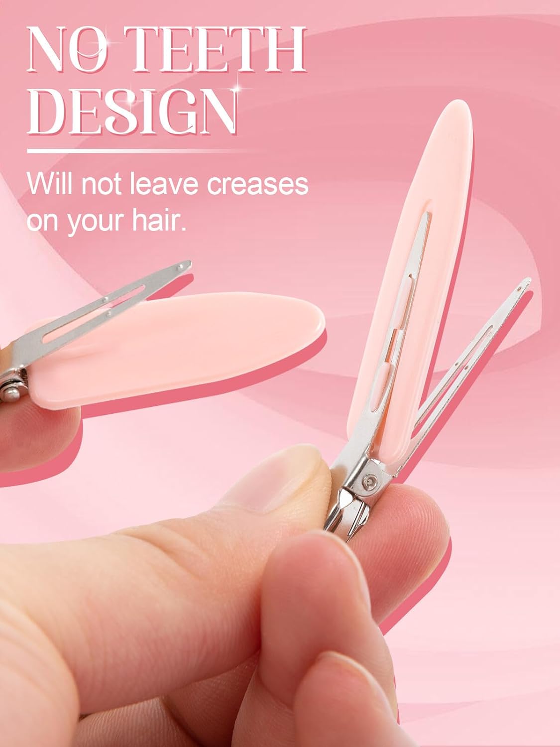 8Pcs No Bend No Crease Hair Clips- Styling Duck Bill Clips Alligator Hair Barrettes for Styling Sectioning for Salon Hairstyle Hairdressing Bangs Waves Woman Girl Makeup Application