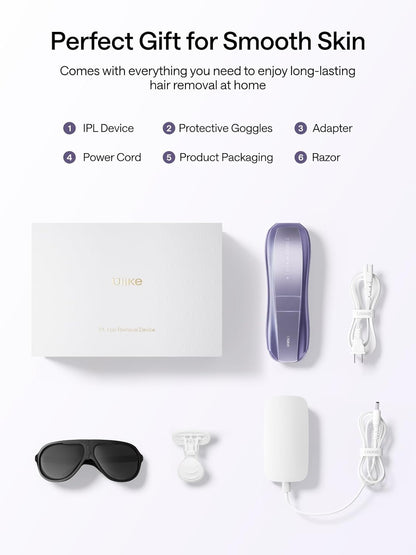 Laser Hair Removal, Air 10 IPL Hair Removal for Women and Men, 65°F Ice-Cooling Contact, Dual Lights, Skin Sensor & SHR Mode* for Nearly Painless, Effective & Long-Lasting Hair Removal from Home