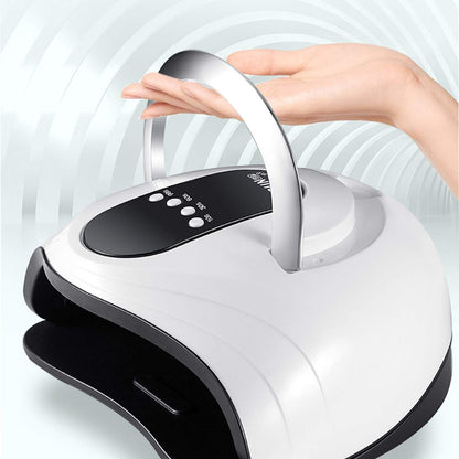 Sunrich UV Gel Nail Lamp 120W LED Nail Light Fast Dryer for Gel Polish Curing with 4 Timers Portable Handle Large Space Automatic Sensor (White)