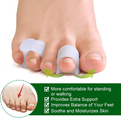 Gel Toe Separator, Pinky Toe Spacers, Little Toe Cushions for Preventing Rubbing & Relieve Pressure (Pack of 12)