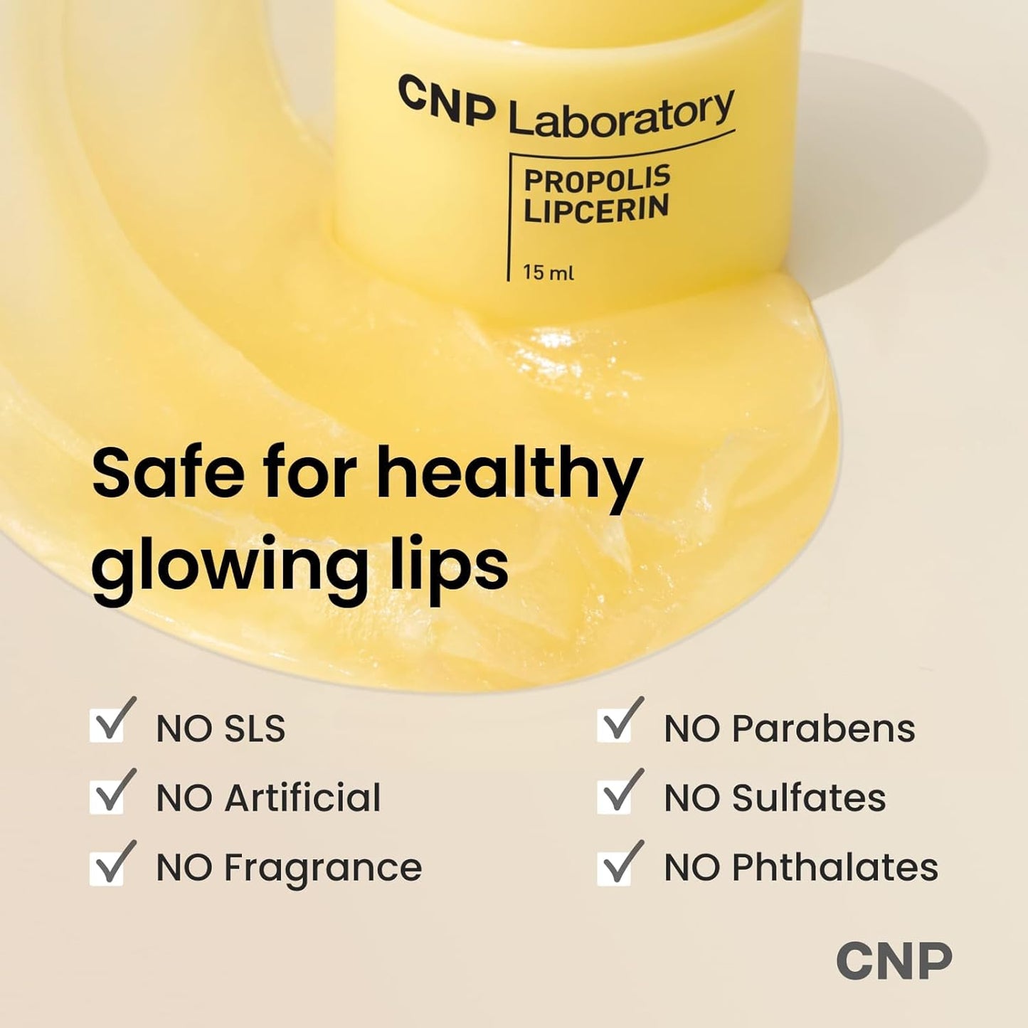 CNP Honey Lip Butter (0.5 fl.oz / 15ml) - Propolis Lipcerin™, Hydrating Overnight Manuka Lip Balm & Mask, 12hrs Long-lasting Moisture, Gentle Exfoliation, Hygienic Twist Dispenser, Korean Skin Care