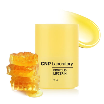 CNP Honey Lip Butter (0.5 fl.oz / 15ml) - Propolis Lipcerin™, Hydrating Overnight Manuka Lip Balm & Mask, 12hrs Long-lasting Moisture, Gentle Exfoliation, Hygienic Twist Dispenser, Korean Skin Care