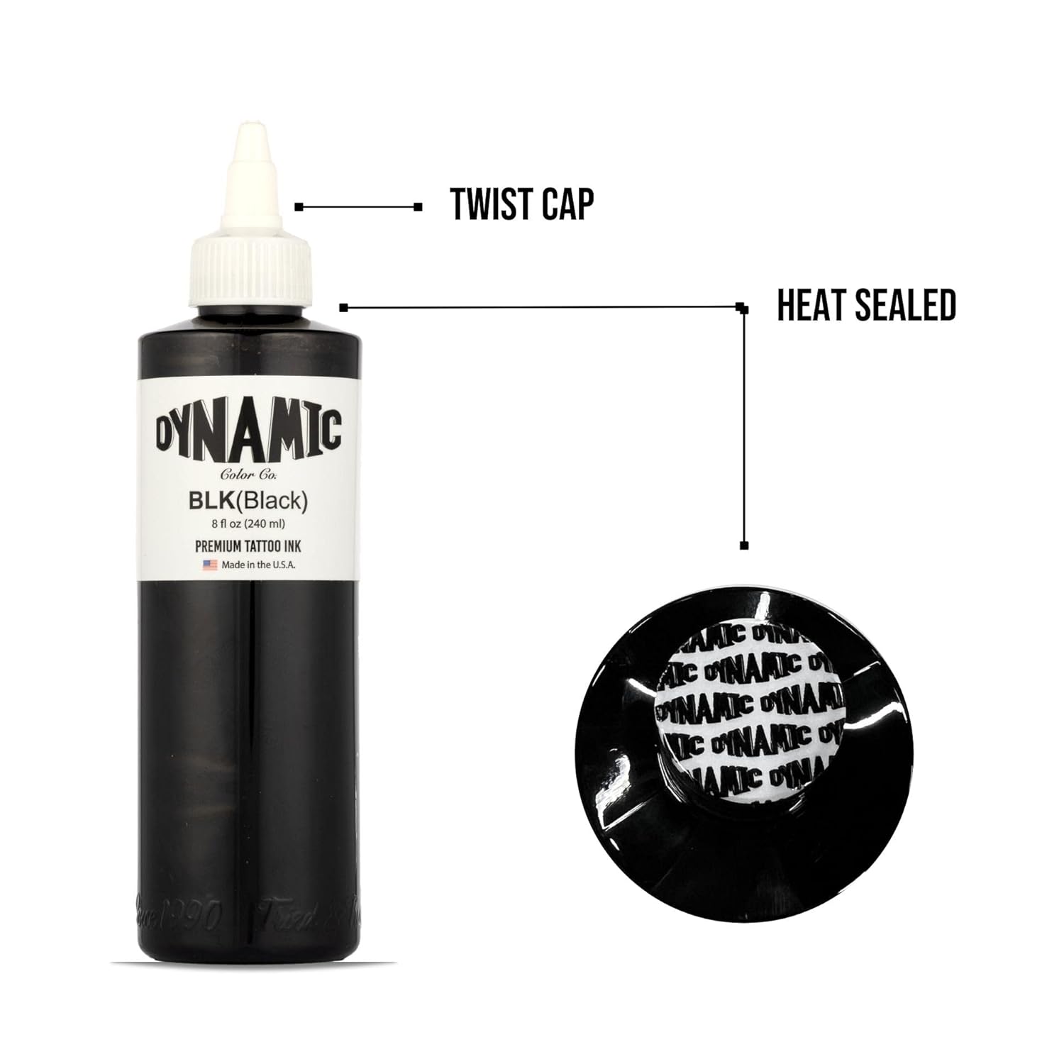 Black Ink 8Oz Bottle