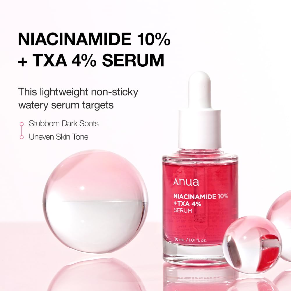 10% Niacinamide+ 4% Tranexamic Acid Serum, Ceramide, Hyaluronic Acid, Vitamin B12 Natural Color, for Sensitive Skin, Korean Glass Skin, Fragrance-Free (30Ml /1.01 Fl.Oz.)