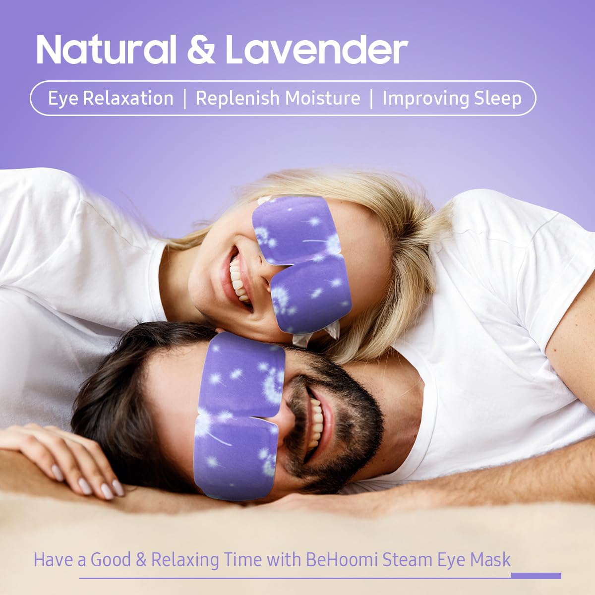 20 Packs Steam Eye Mask, Heated Eye Mask Warm Compress for Eyes, Disposable Self Heating Eye Mask for Sleep, Spa, Travel Essentials & Relaxation Gifts for Women, Men (Lavender)