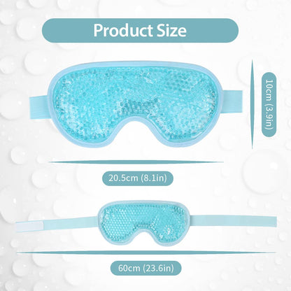 Cooling Eye Mask Eye Ice Pack Cold Eye Mask for Puffy Eyes, Post Eye Surgery, Tired Eyes, Reusable Gel Eye Mask for Dark Circles, Migraines, Stress Relief, Itchy Eyes - Blue