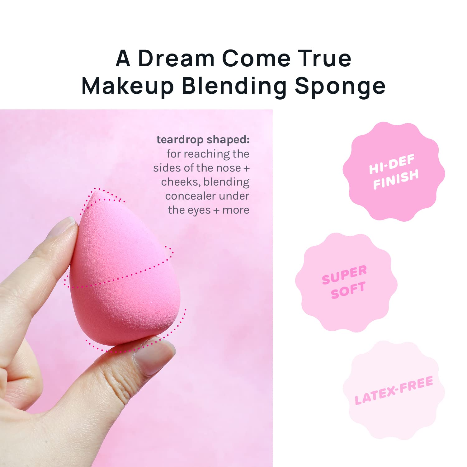 Collection Makeup Sponge Set Latex Free and High-Definition Set of 6 Makeup Wonder Blender for Powder Cream and Liquid, Super Soft Wonder Beauty Cosmetic