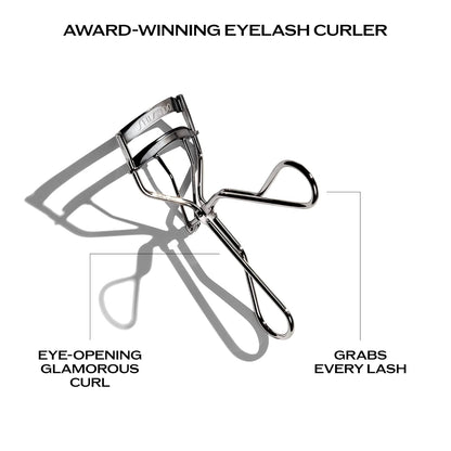 Eyelash Curler - Crimps & Curls Lashes for Perfect, Eye-Framing Fringe - Gentle & Safe - Includes Replacement Pad