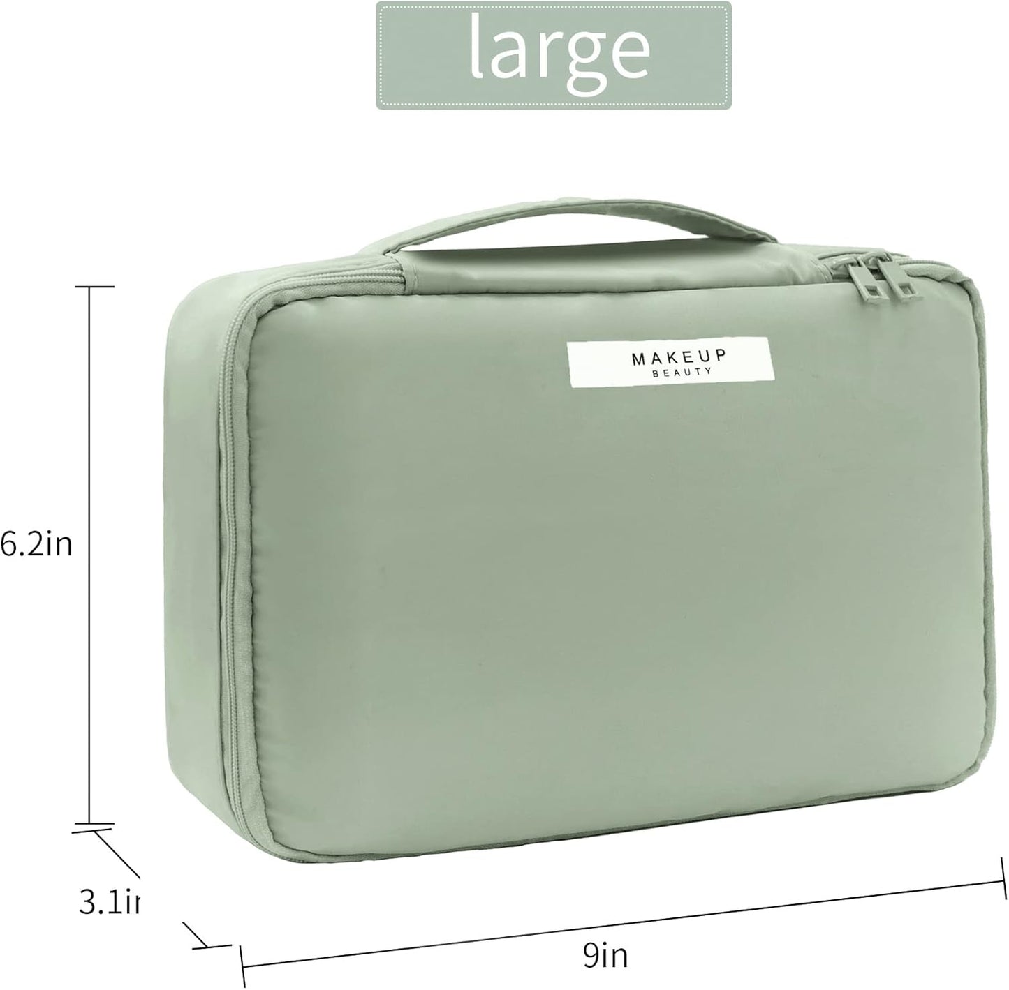 Travel Makeup Bag Cosmetic Bag Makeup Bag Toiletry Bag for Women and Men (Green)