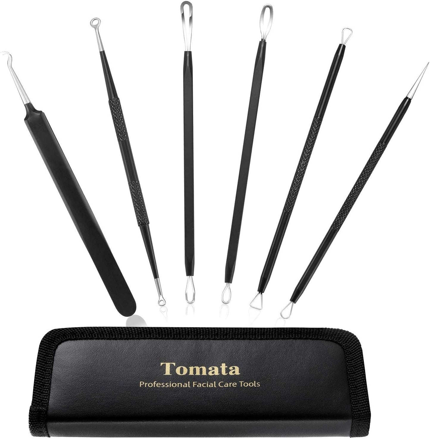 Blackhead Remover Pimple Popper Tool Kit - (6 Piece Kit) - Professional Stainless Pimples Comedone Extractor Removal Tool