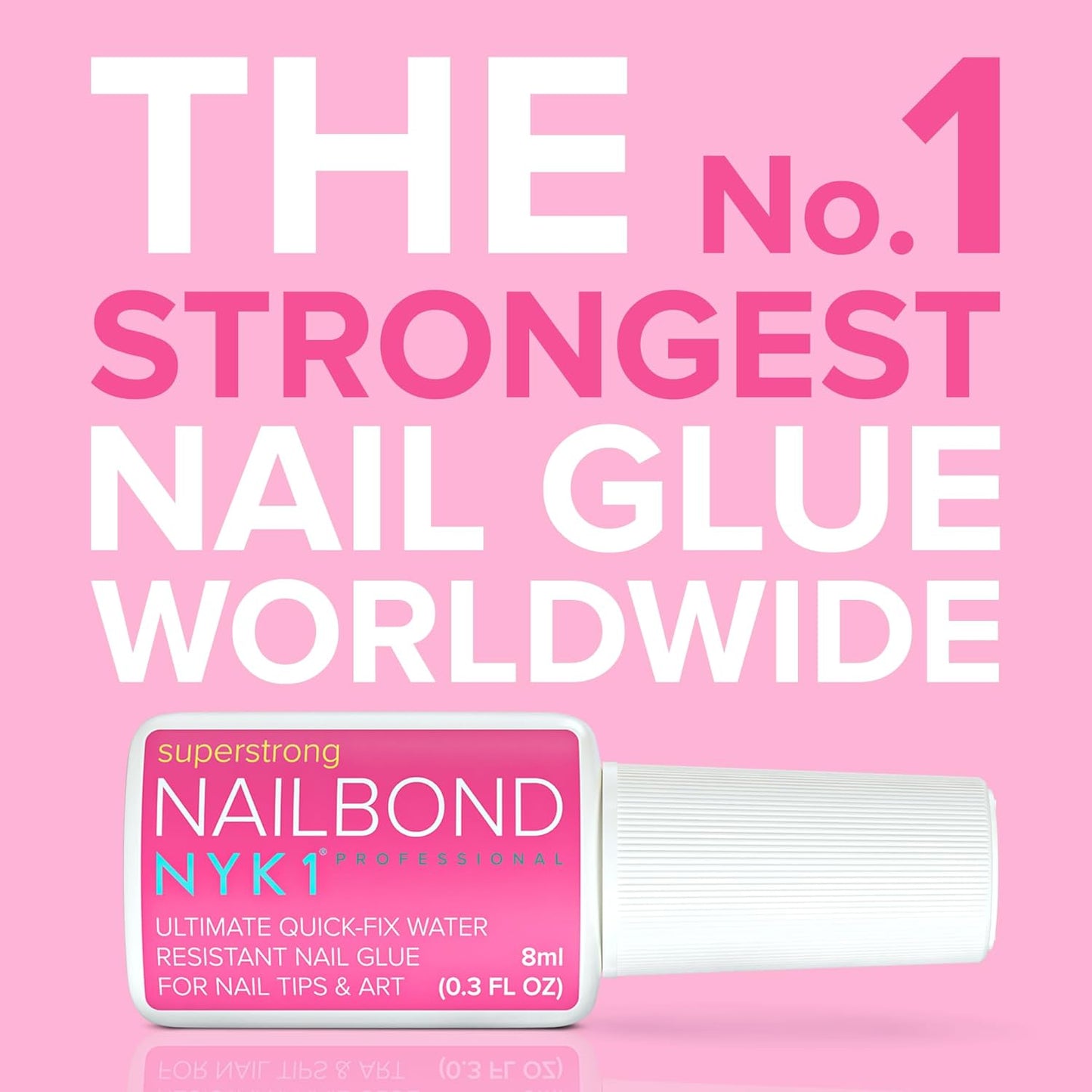 Super Strong Nail Glue for Nail Tips, Acrylic Nails and Press on Nails (8Ml)  Nail Bond Brush on Nail Glue for Press on Nails Long Lasting Nail Glue for Acrylic Nails Fake Nails Tips Nail Glue Gel