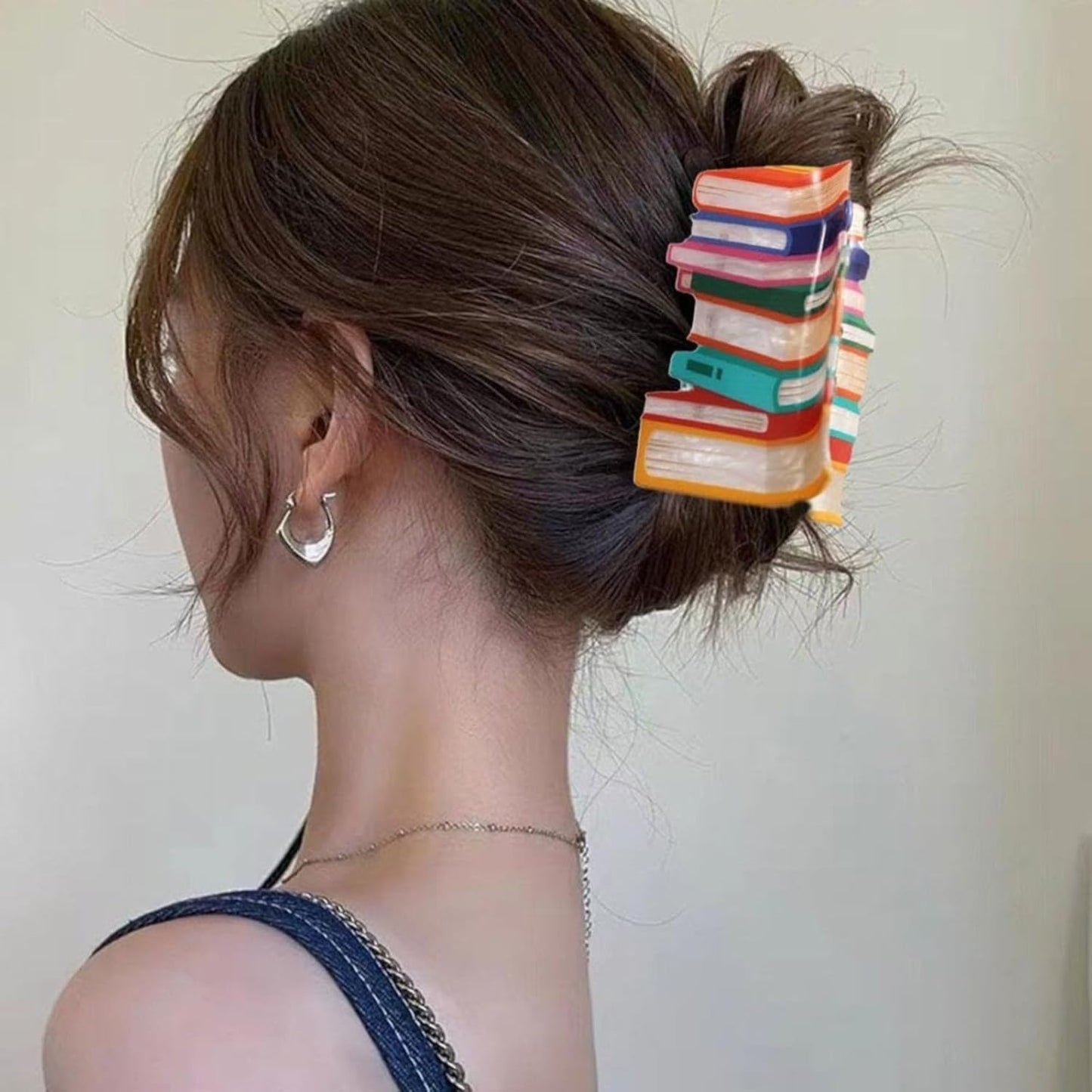 Book Hair Clips Back To School Hair Clips for Thin Hair Funny Teacher Hair Jaw Barrettes Cute Hair Accessories for Women Book Lovers Teachers Appreaction Present