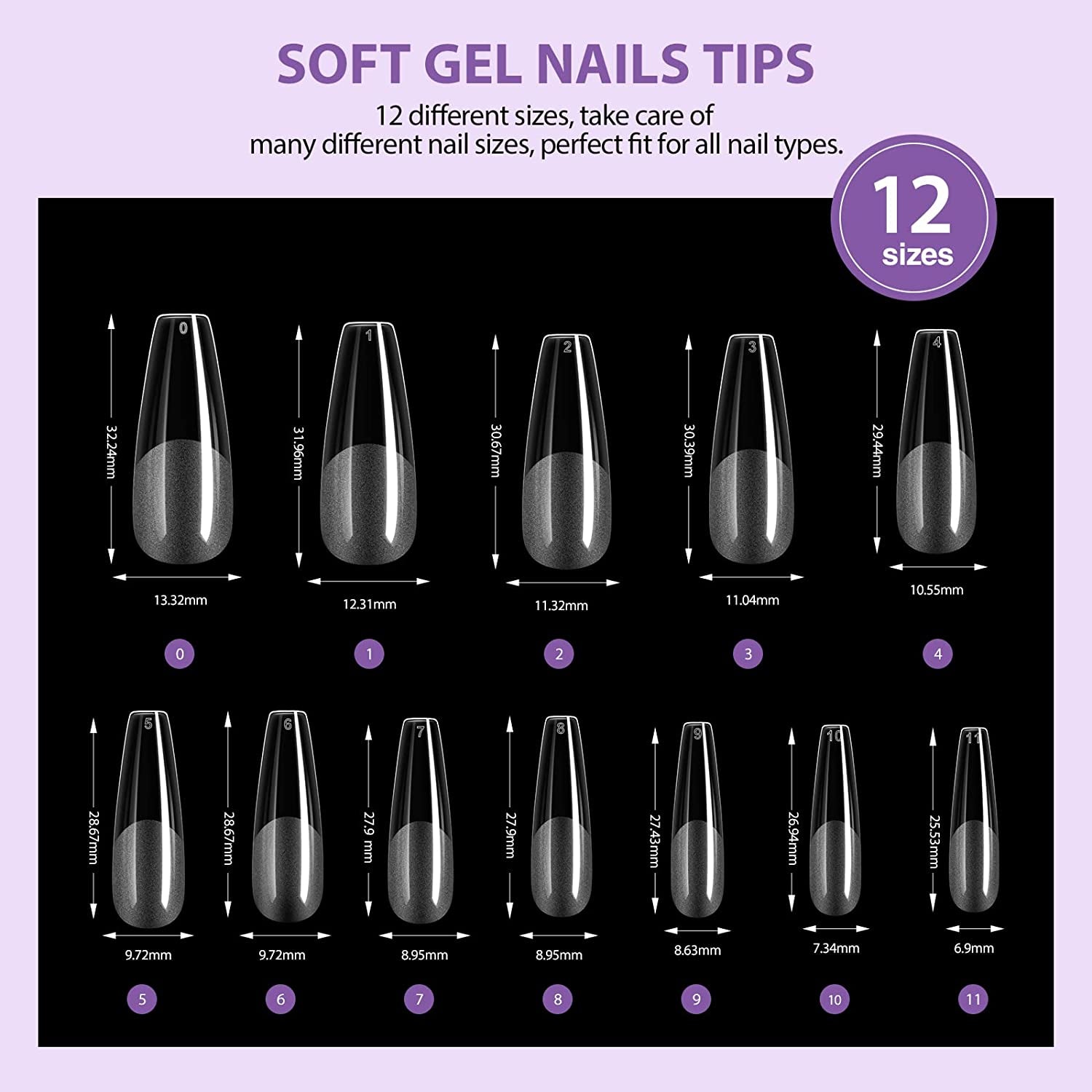 Gel X Nail Kit: All-In-1 Beginner Gel Nail Kit with Nail Drill 0.5Oz Nail Glue Gel 500PCS Long Coffin Nail Tips U V Lamp Acrylic Nail Kit Home Salon DIY Nail Art Gel Kit Manicure Gift