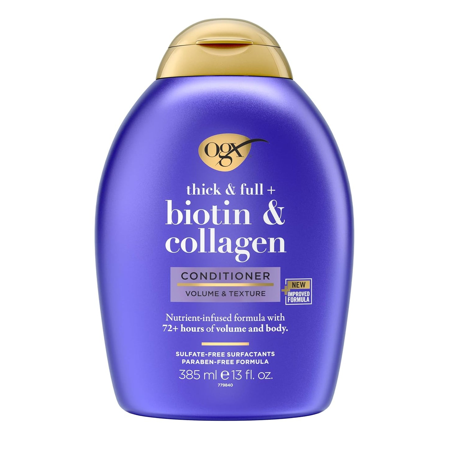 Thick & Full + Biotin & Collagen Volumizing Conditioner for Hair with Vitamin B7 & Hydrolyzed Wheat Protein, Paraben-Free, Sulfate-Free Surfactants, 13 Fl Oz