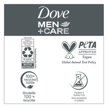 Dove Men+Care 2-In-1 Shampoo + Conditioner Sandalwood & Cardamom Oil for Thick & Full Hair, + Vitamin B3 & Mineral Complex, 17.5 Oz