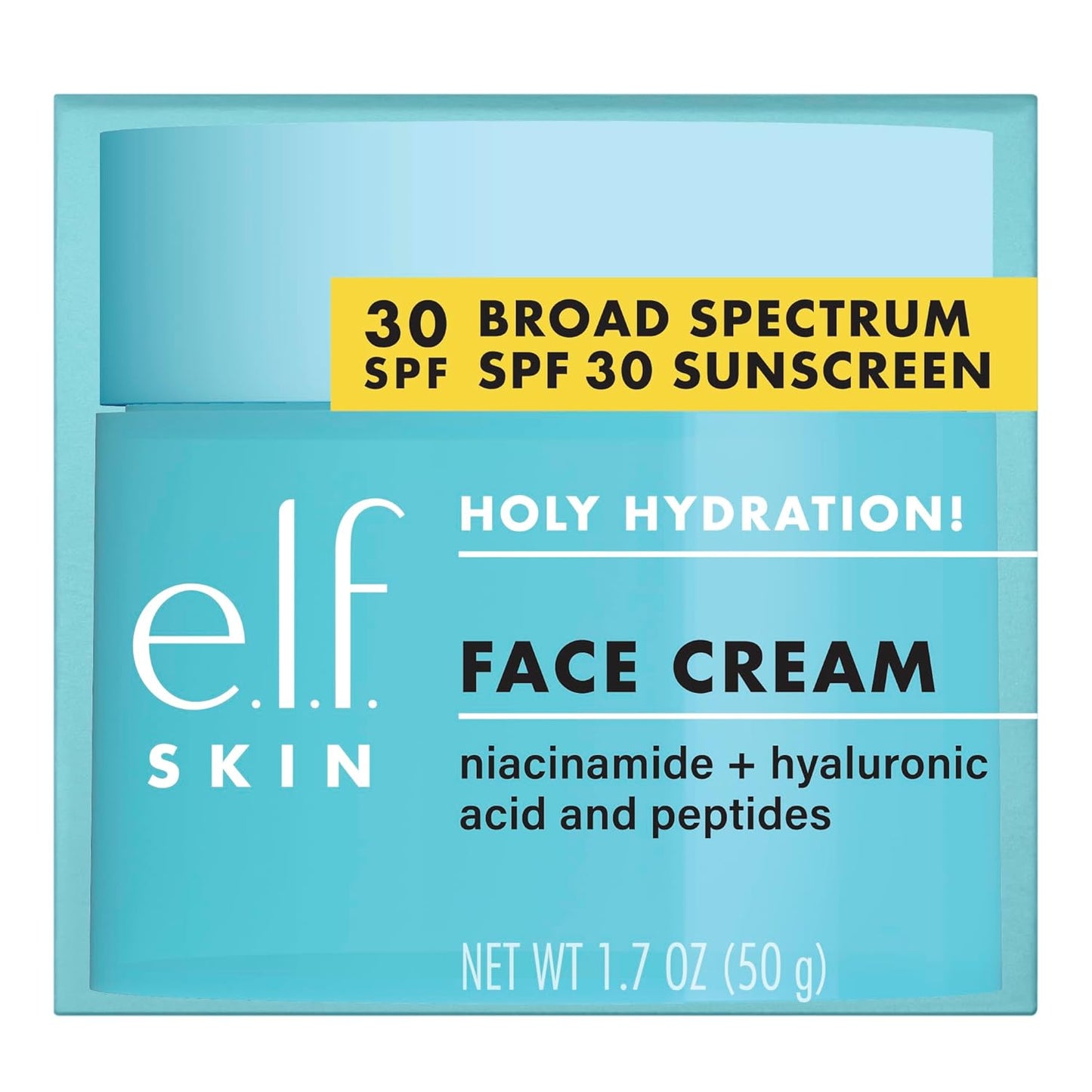 Holy Hydration! Face Cream, Broad Spectrum SPF 30 Sunscreen, Moisturizes & Softens Skin, Quick-Absorbing & Ultra-Hydrating, 1.8 Oz