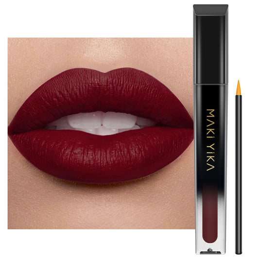 Dark Red Lipstick for Women Color Stay Long Lasting Lipsticks, No Smudge Matte Liquid Lipstick Transferproof Cruelty-Free Lip Color | PARTY GO