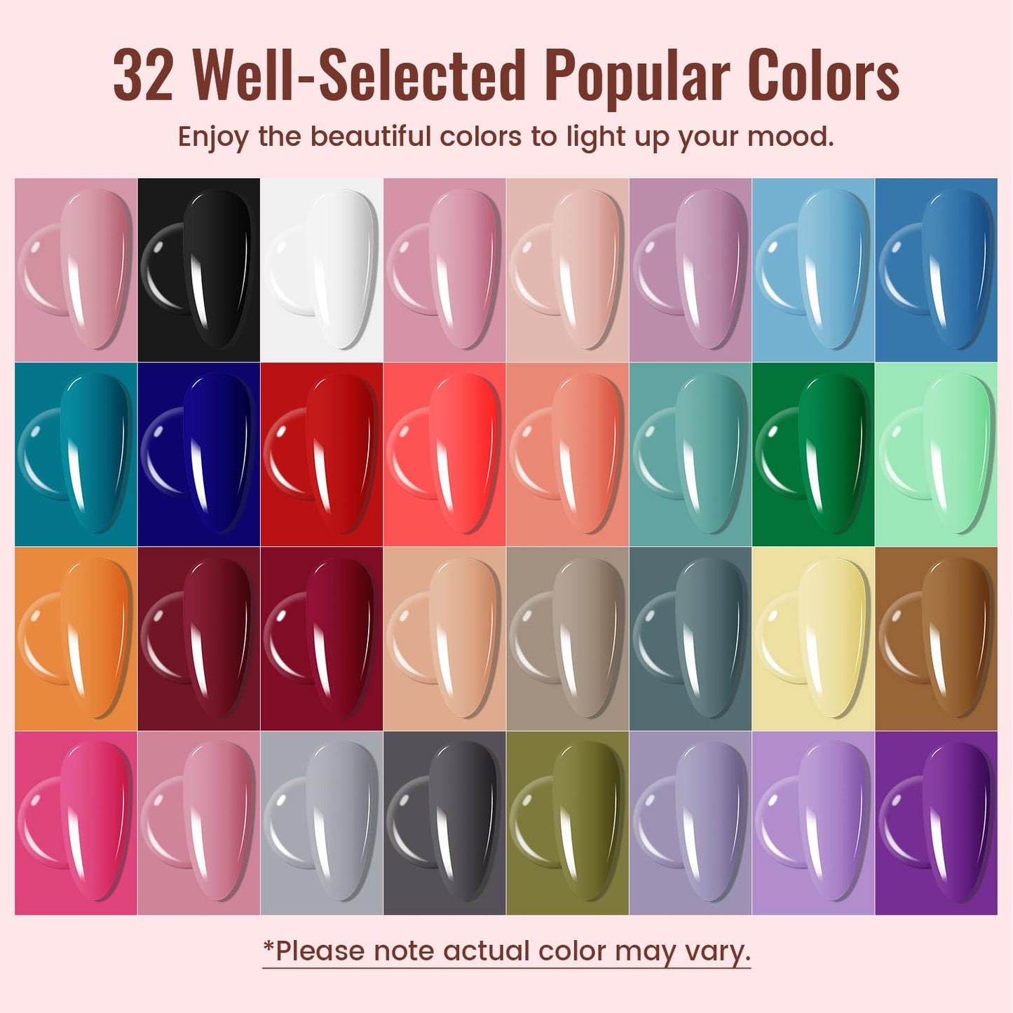 Gel Nail Polish Kit with U V Light 32 Colors Gel Polish Nail Kit