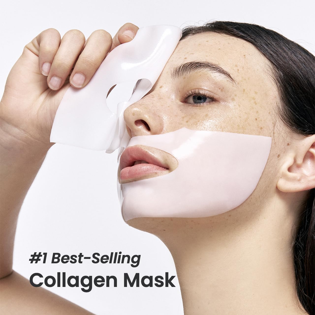 Bio-Collagen Real Deep Mask, Hydrating Overnight Hydrogel Mask, Pore Minimizing, Elasticity Improvement, 34G X4Ea