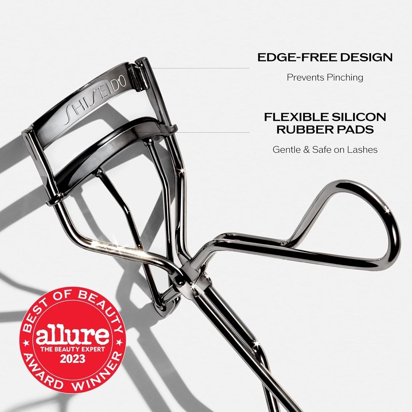 Eyelash Curler - Crimps & Curls Lashes for Perfect, Eye-Framing Fringe - Gentle & Safe - Includes Replacement Pad