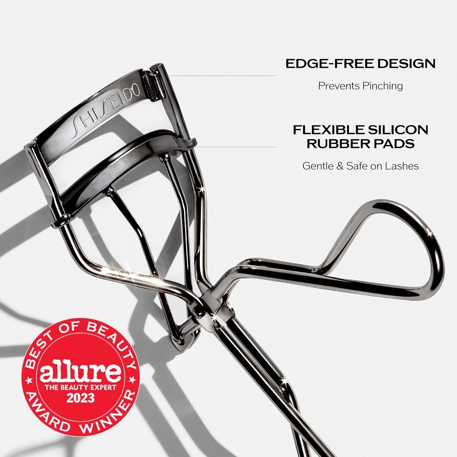 Eyelash Curler - Crimps & Curls Lashes for Perfect, Eye-Framing Fringe - Gentle & Safe - Includes Replacement Pad