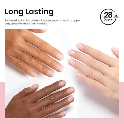 Beetles Neutral Gel Nail Polish 15ml Nude Pink Polish Set Pink Jelly Soak Off U V LED Nail Lamp Translucent Nail Art Gel