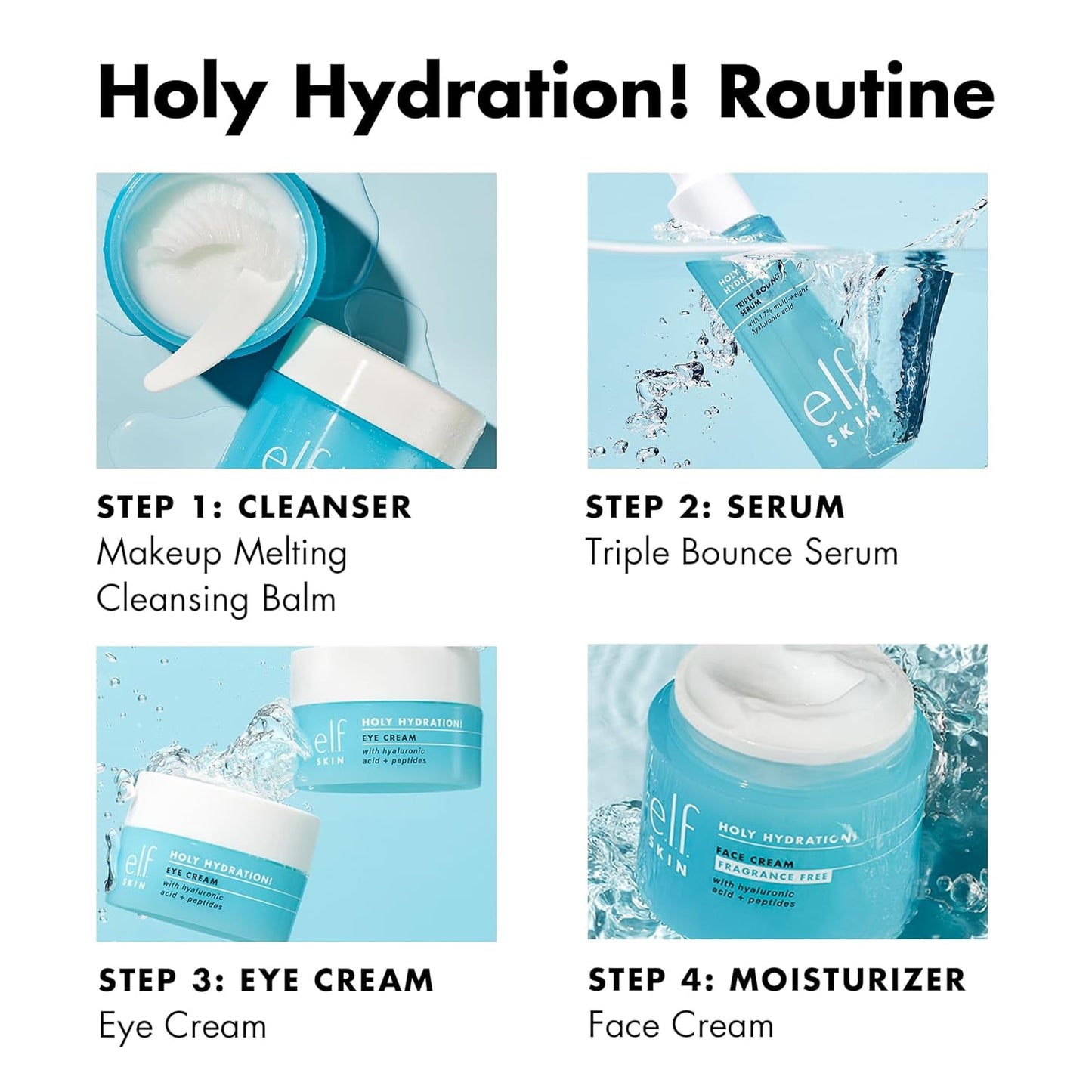 SKIN Holy Hydration! Triple Bounce Serum, 1.7% Hyaluronic Acid Serum for Plump, Bouncy Skin, Great for Hydrating Dry Skin