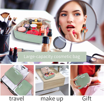 Travel Makeup Bag Cosmetic Bag Makeup Bag Toiletry Bag for Women and Men (Green)