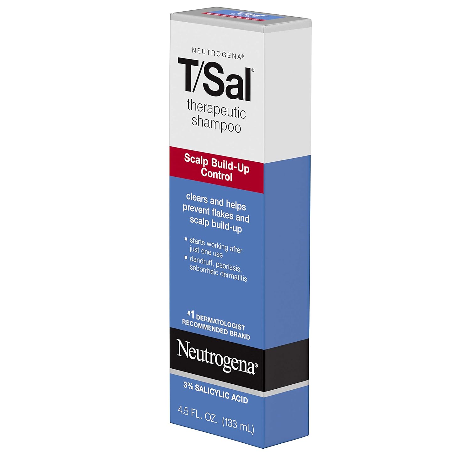 T/Sal Therapeutic Shampoo for Scalp Build-Up Control with Salicylic Acid, Scalp Treatment for Dandruff, Scalp Psoriasis & Seborrheic Dermatitis Relief, 4.5 Fl. Oz