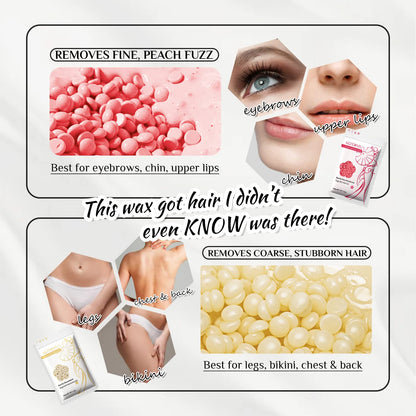 Wax Kit Pink Digital Hair Removal Waxing Kit for Women & Men Hot Wax Warmer Pot for Face, Eyebrow, Body, Brazilian, Bikini, Sensitive Skin Wax Machine with 25 Accessories for Home Salon