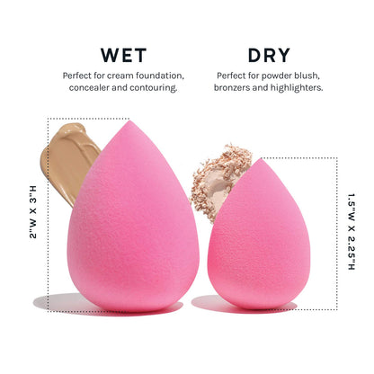 Collection Makeup Sponge Set Latex Free and High-Definition Set of 6 Makeup Wonder Blender for Powder Cream and Liquid, Super Soft Wonder Beauty Cosmetic