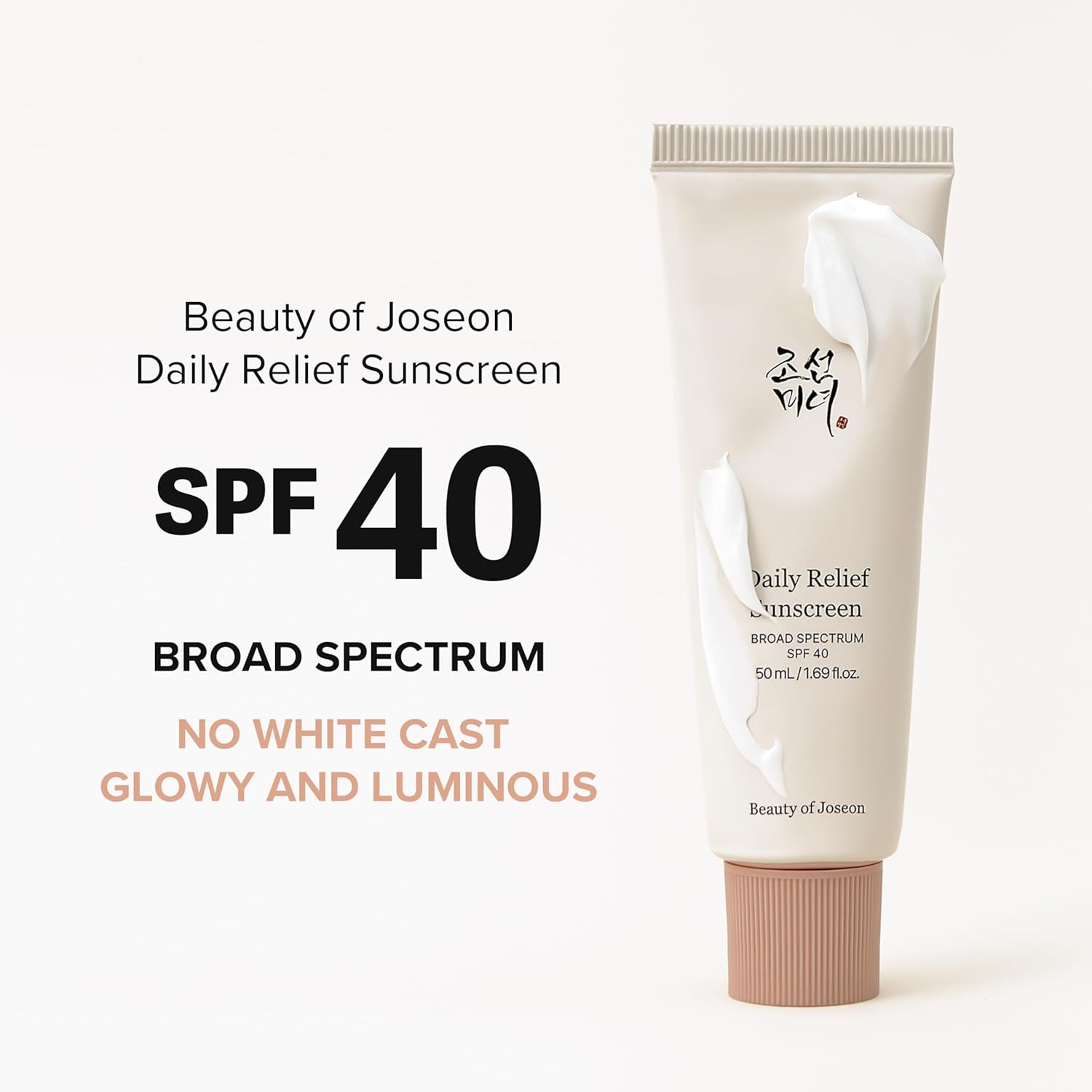 Daily Relief Sunscreen for Face Sun Moisturizing with Broad Spectrum SPF 40 Korean Sunscreen Skincare 50Ml, 1.69 Fl.Oz