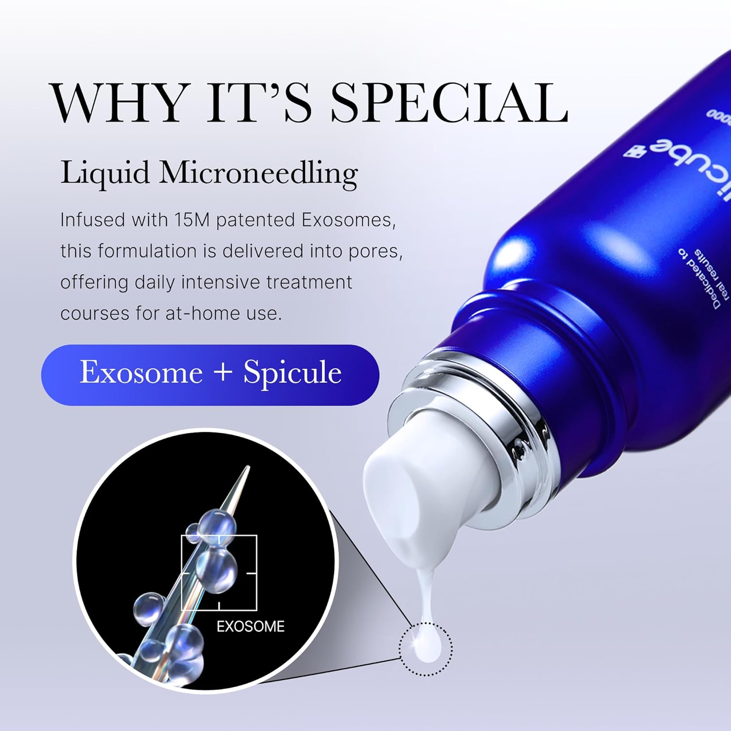 Zero Exosome Shot 7,500 PPM Spicule Facial Serum | Liquid Skin Booster Serum | Exosome, AHA+BHA+PHA | Pore Care, Dead Skin Cells, Skin Texture | Korean Skin Care 1.01 Fl.Oz