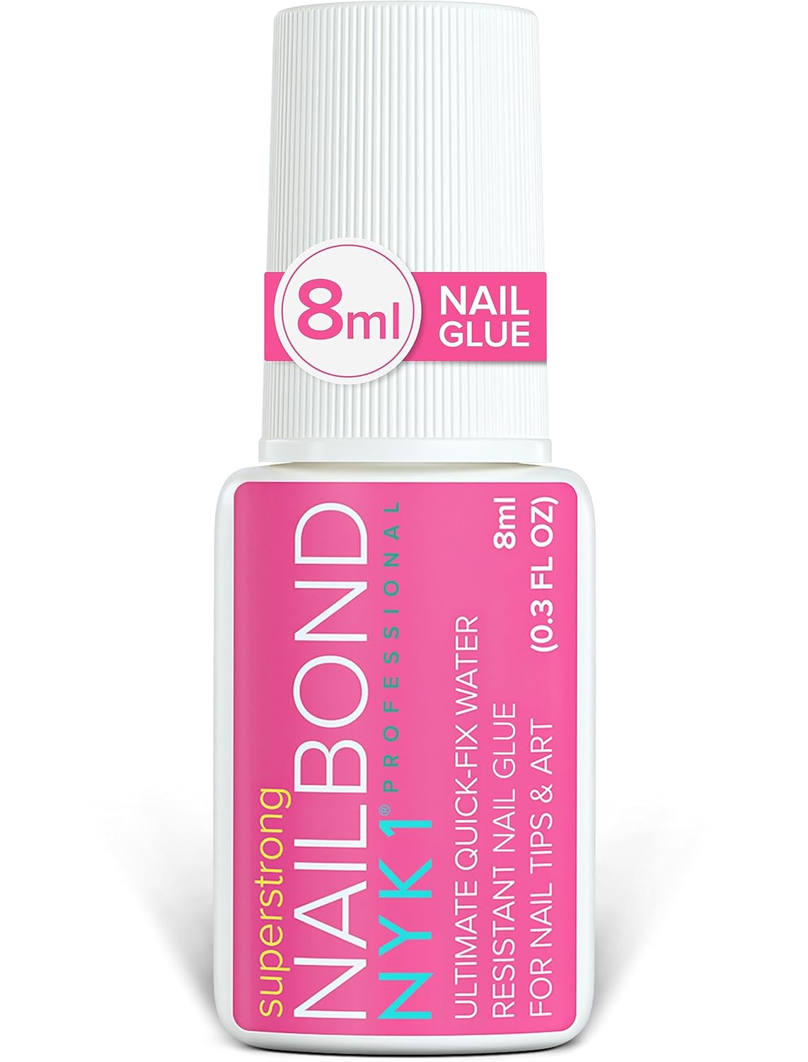 Super Strong Nail Glue for Nail Tips, Acrylic Nails and Press on Nails (8Ml)  Nail Bond Brush on Nail Glue for Press on Nails Long Lasting Nail Glue for Acrylic Nails Fake Nails Tips Nail Glue Gel