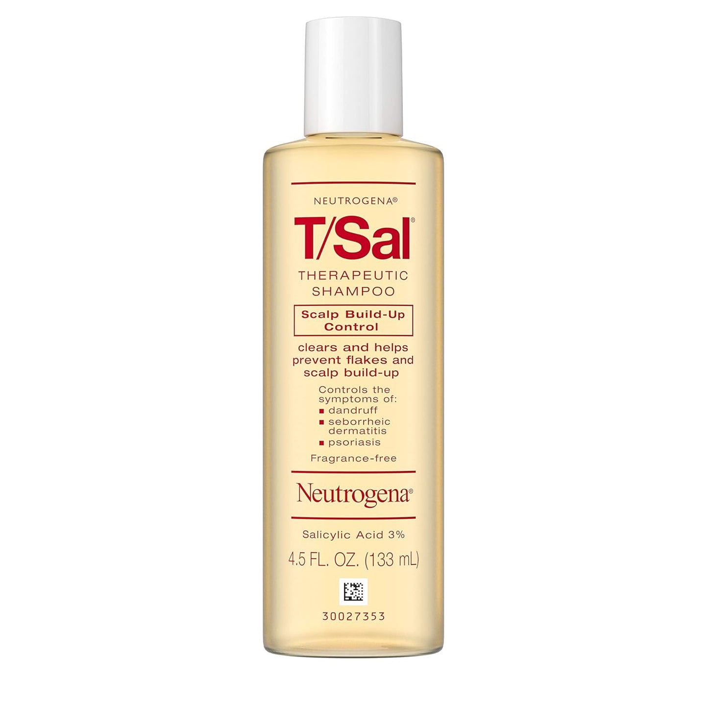 T/Sal Therapeutic Shampoo for Scalp Build-Up Control with Salicylic Acid, Scalp Treatment for Dandruff, Scalp Psoriasis & Seborrheic Dermatitis Relief, 4.5 Fl. Oz