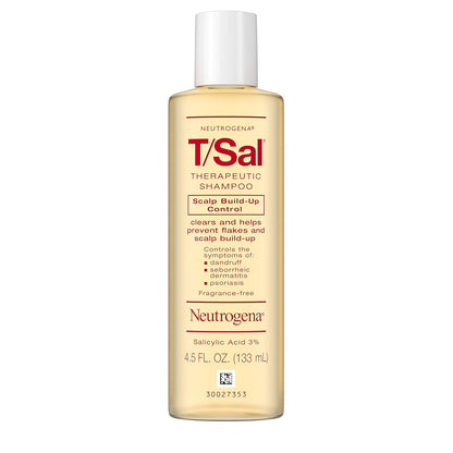 T/Sal Therapeutic Shampoo for Scalp Build-Up Control with Salicylic Acid, Scalp Treatment for Dandruff, Scalp Psoriasis & Seborrheic Dermatitis Relief, 4.5 Fl. Oz