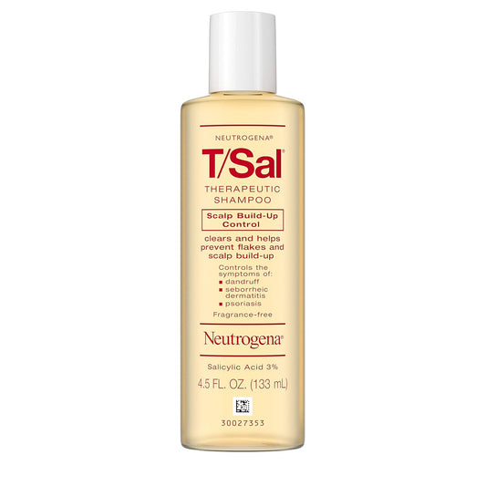 T/Sal Therapeutic Shampoo for Scalp Build-Up Control with Salicylic Acid, Scalp Treatment for Dandruff, Scalp Psoriasis & Seborrheic Dermatitis Relief, 4.5 Fl. Oz