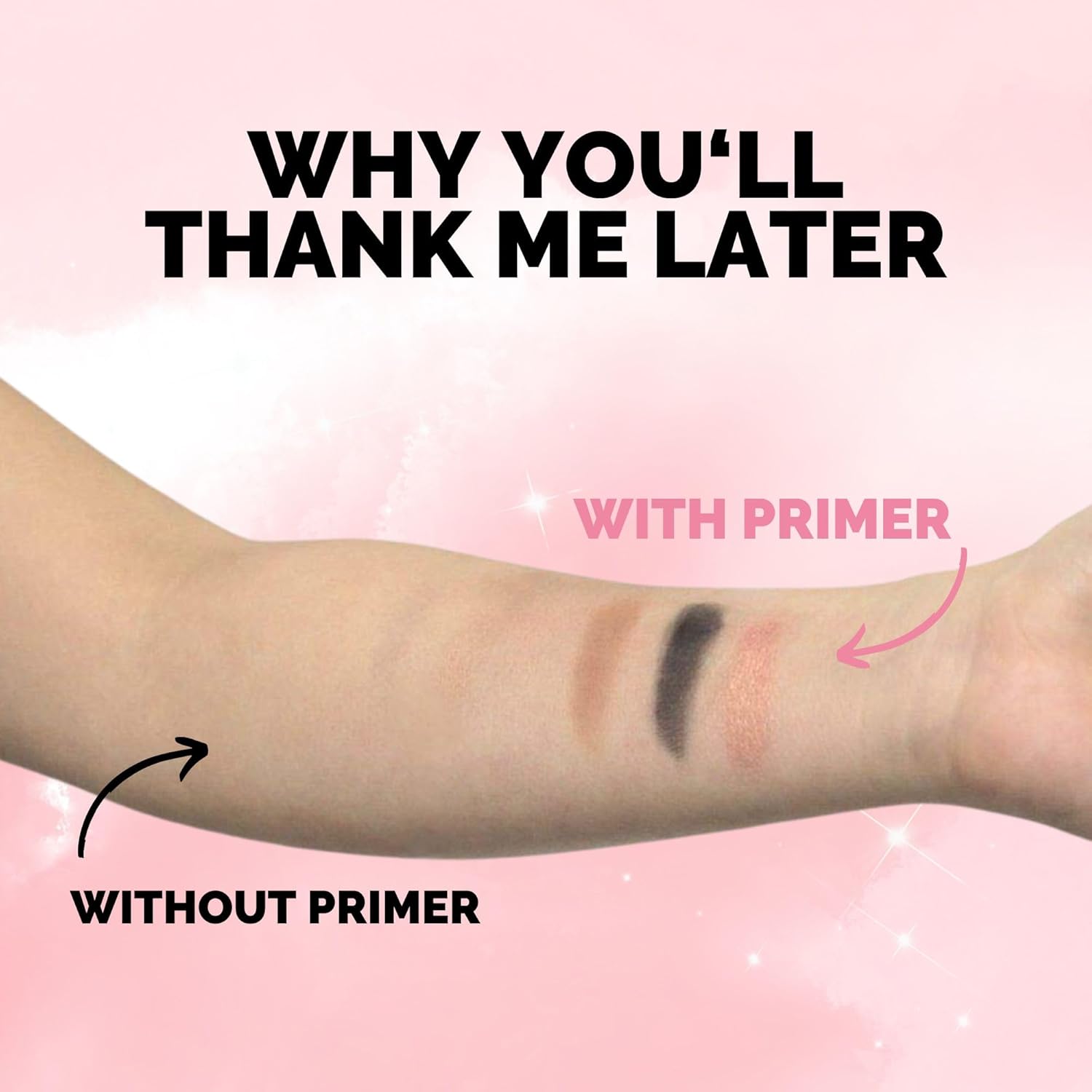 - Thank Me Later Eye Primer for Long-Lasting Power Grip Makeup, Shine & Oil Control, Pore Minimizer, Hides Wrinkles & Fine Lines, Prevent Creasing for All-Day Eye Makeup Wear - 10 G