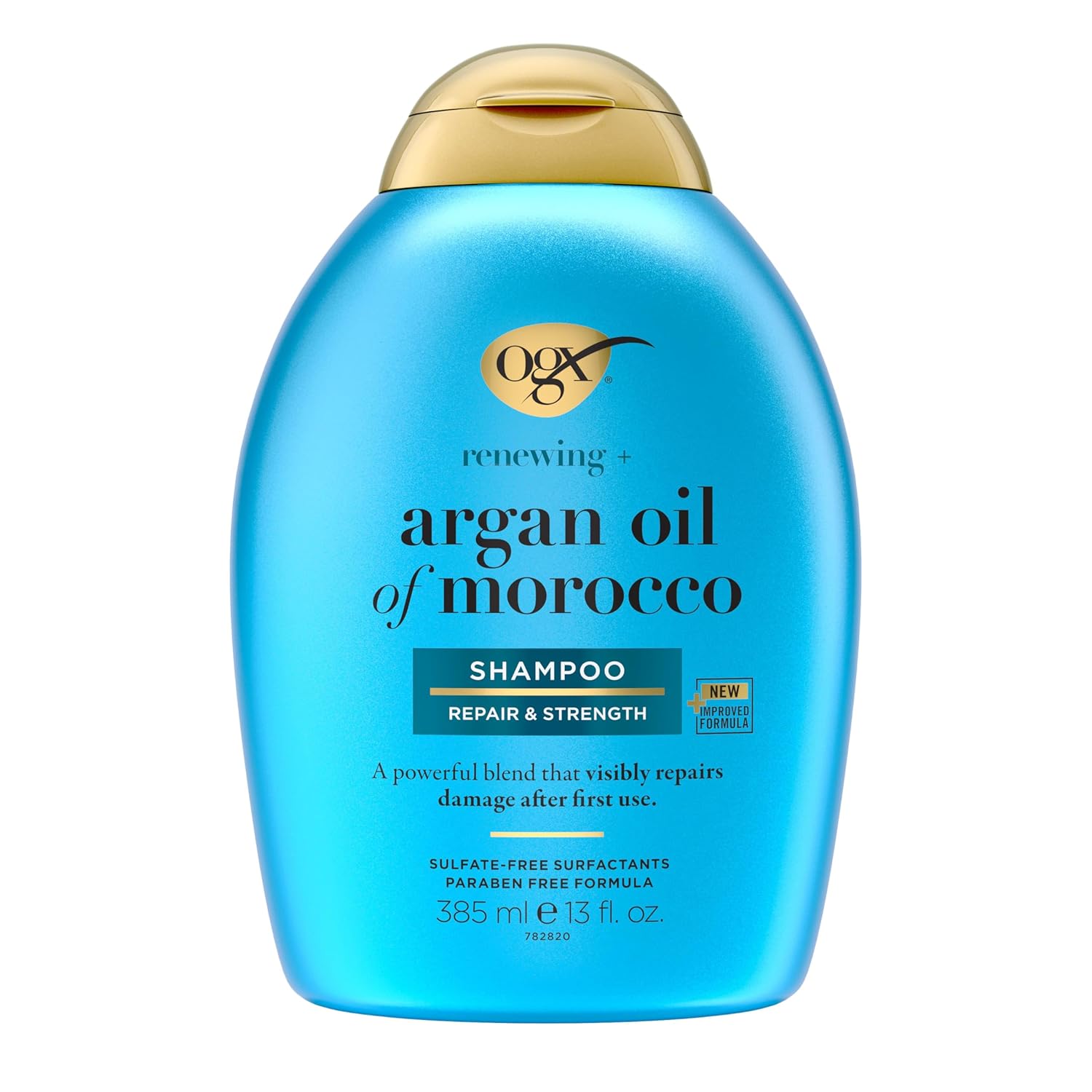 Renewing Argan Oil of Morocco Shampoo, 13 Fl. Oz - Hydrating, Moisturizing & Damage Repairing Shampoo for Dry, Damaged Hair, Paraben & Sulfate Free Surfactants